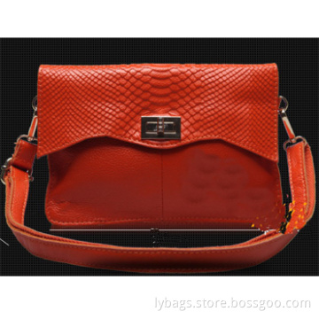 Red Snake Leather Shoulder Bags, Ladies Bags Supplier